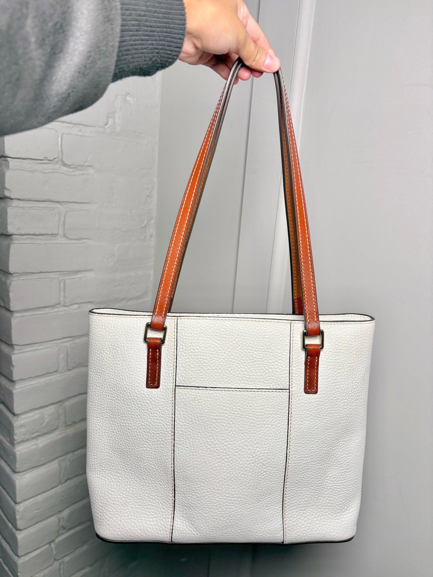 Dooney & Bourke Leather White Tote Bag