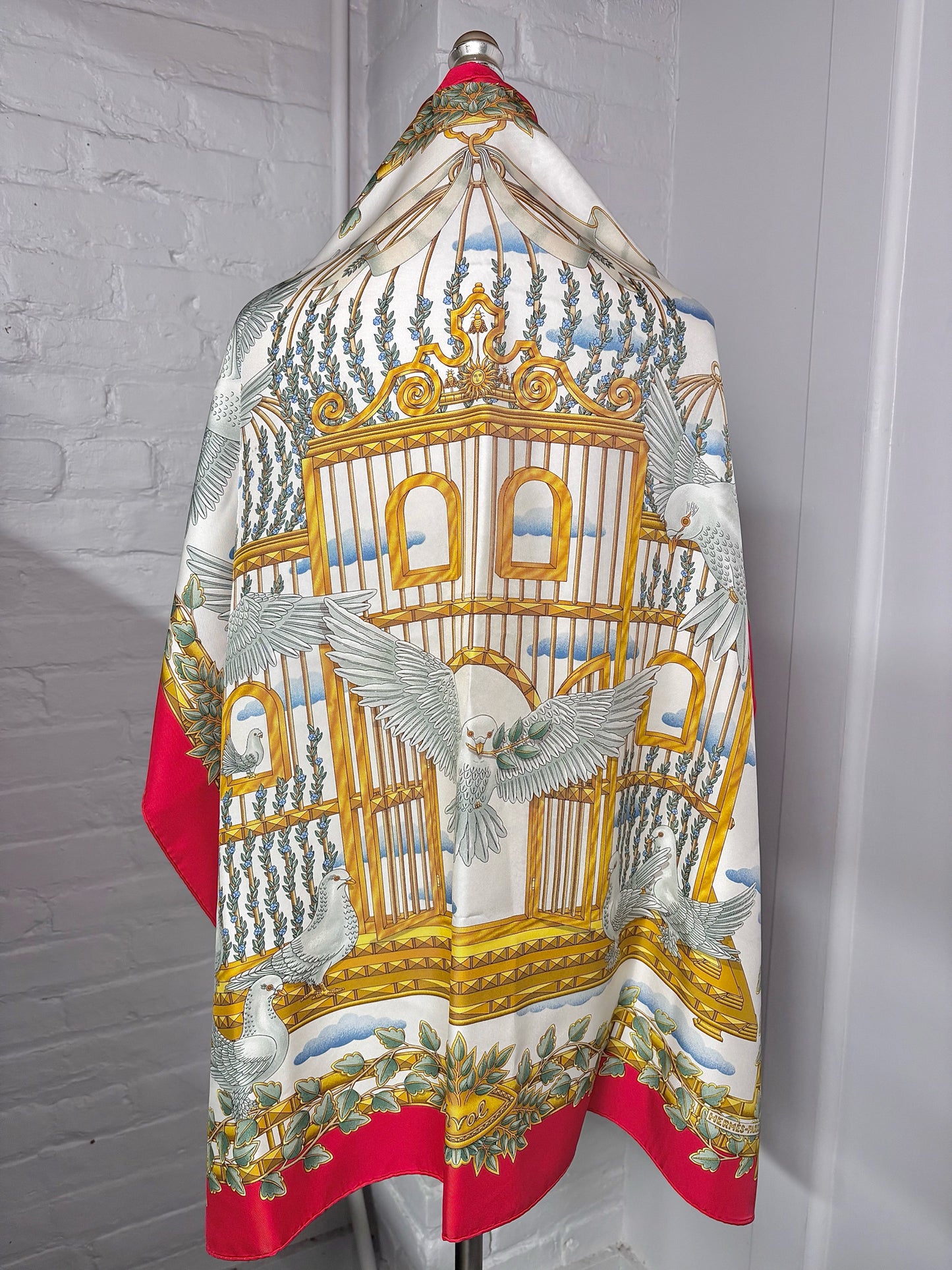 Hermes Birds Silk Multicolor Scarf