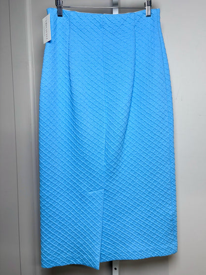 Women Size M Pearl by Lela Rose Sky Blue Textured Knit Pre-owned Midi Skirt