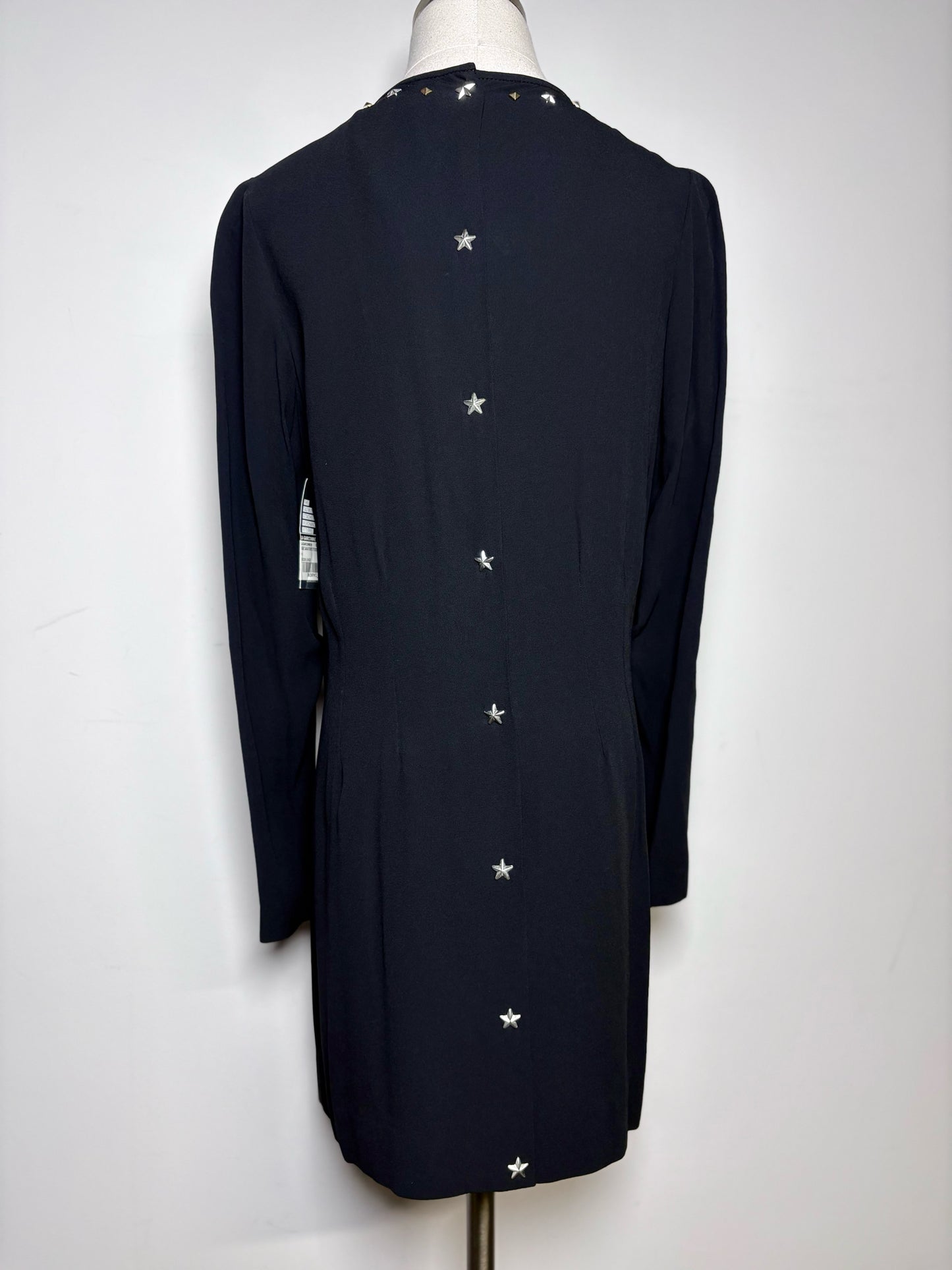 Women Size 40 (S) Isabel Marant Krista Black Star Studs Viscose Blend Mini Dress | Pre-owned