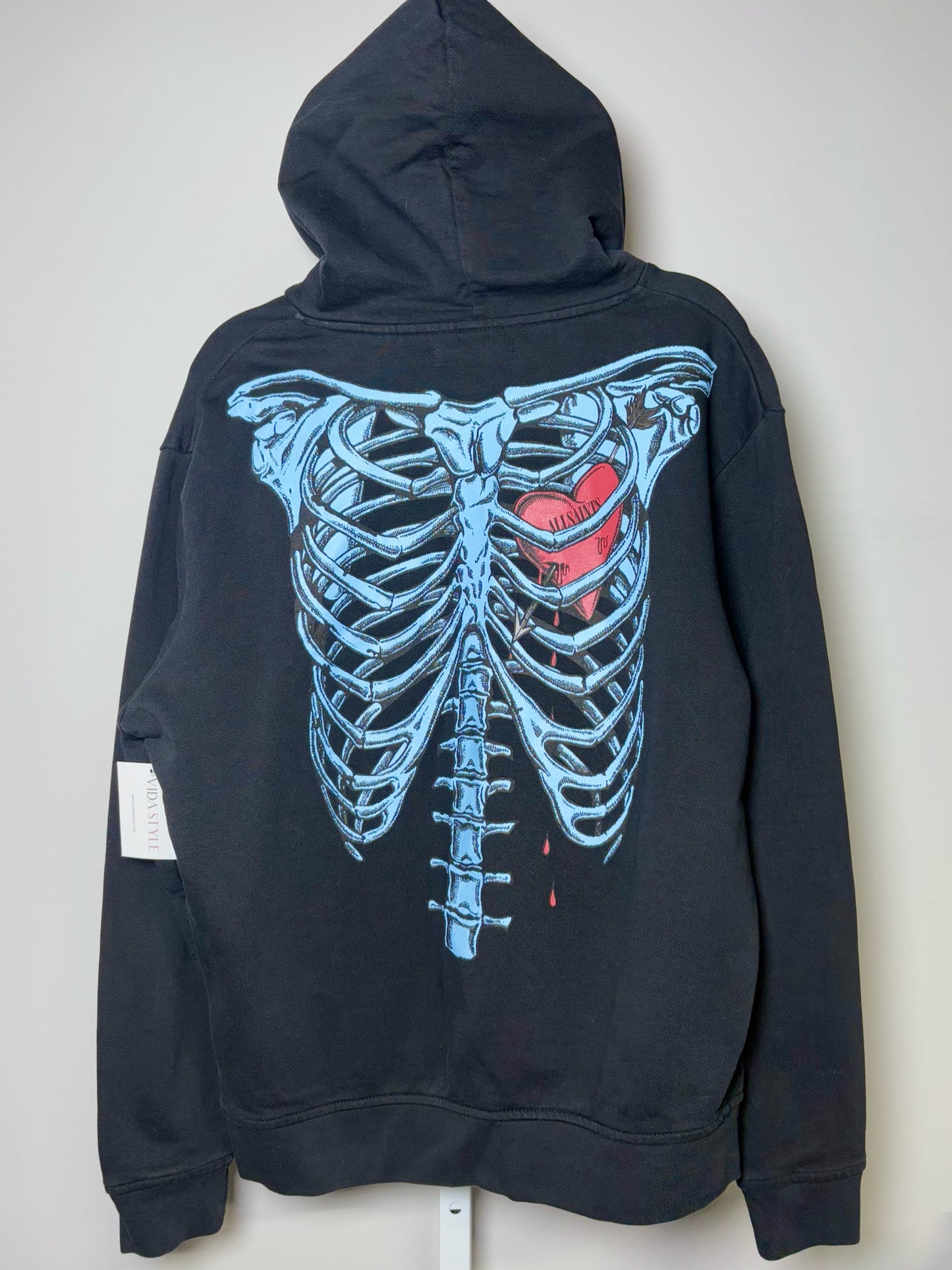 All Saints Black Cotton Bleeding Heart Men's Sweatshirt