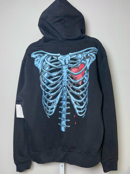 All Saints Black Cotton Bleeding Heart Men's Sweatshirt