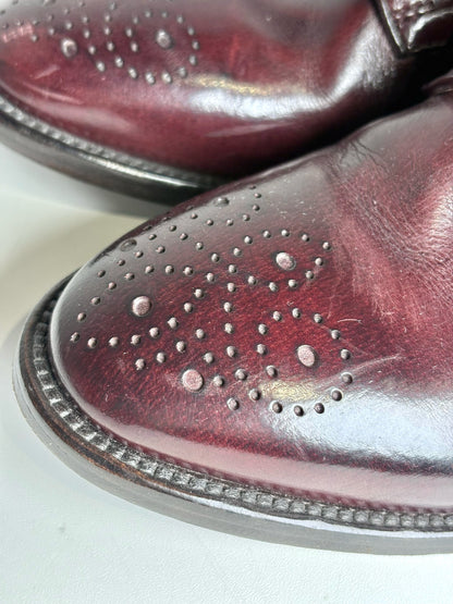 W Shoe Size 36 (6, US) Officine Creative Burgundy Leather Cowhide Lace-ups
