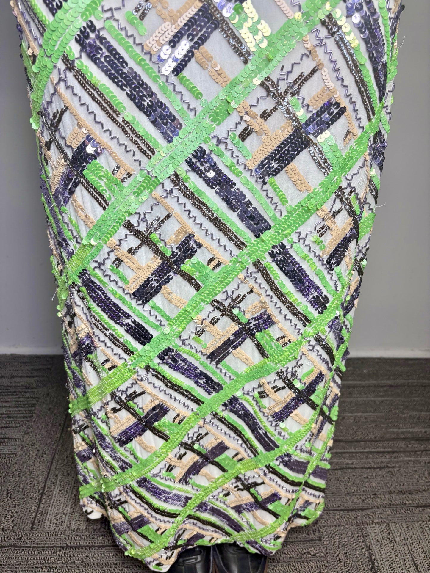 Women Size 8 Veronica Beard White Sequins Pre-owned Skirt