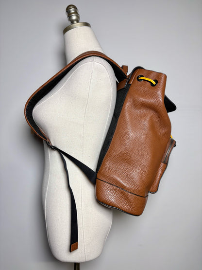 Coach Racer Caramel Leather Men's Backpack