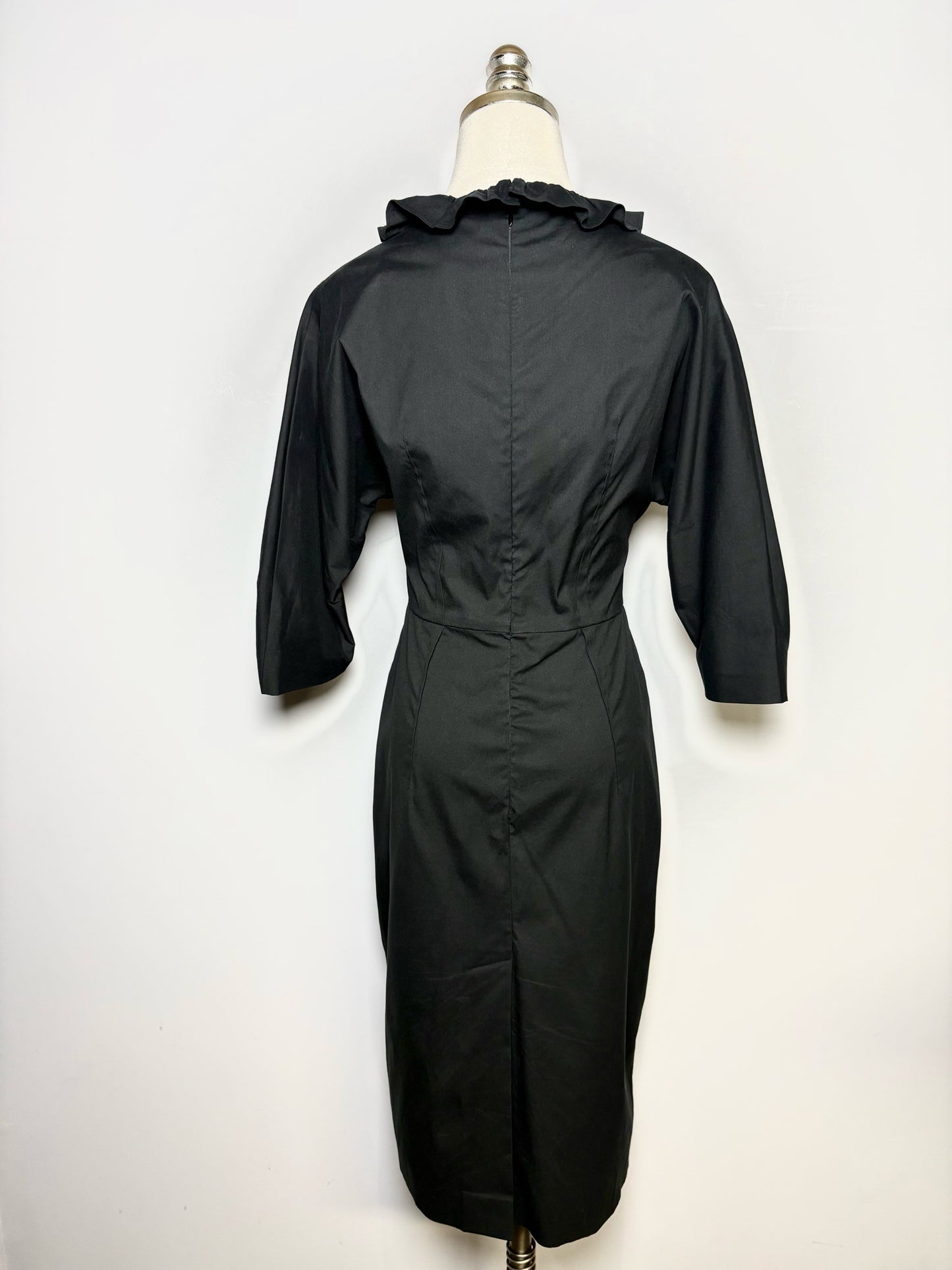 Women Size 42 ( 6 US) Prada Black A-line Cotton Dress