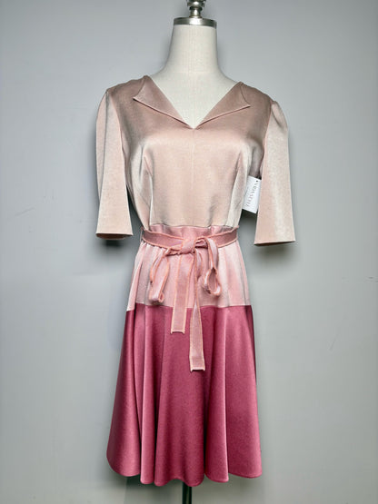 Women Size 40 (0 - 4 US) Paule Ka Pink Colorblock Women's Pre-owned Dress