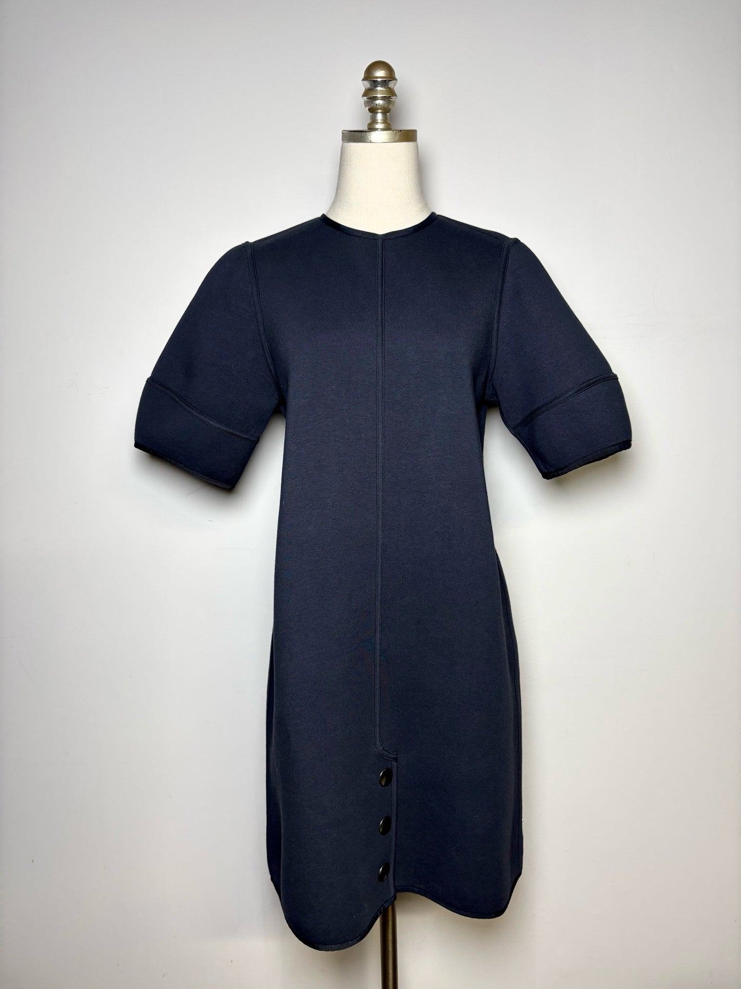 Women Size M Pearl by Lela Rose Blue Reversible Cotton Blend Dress