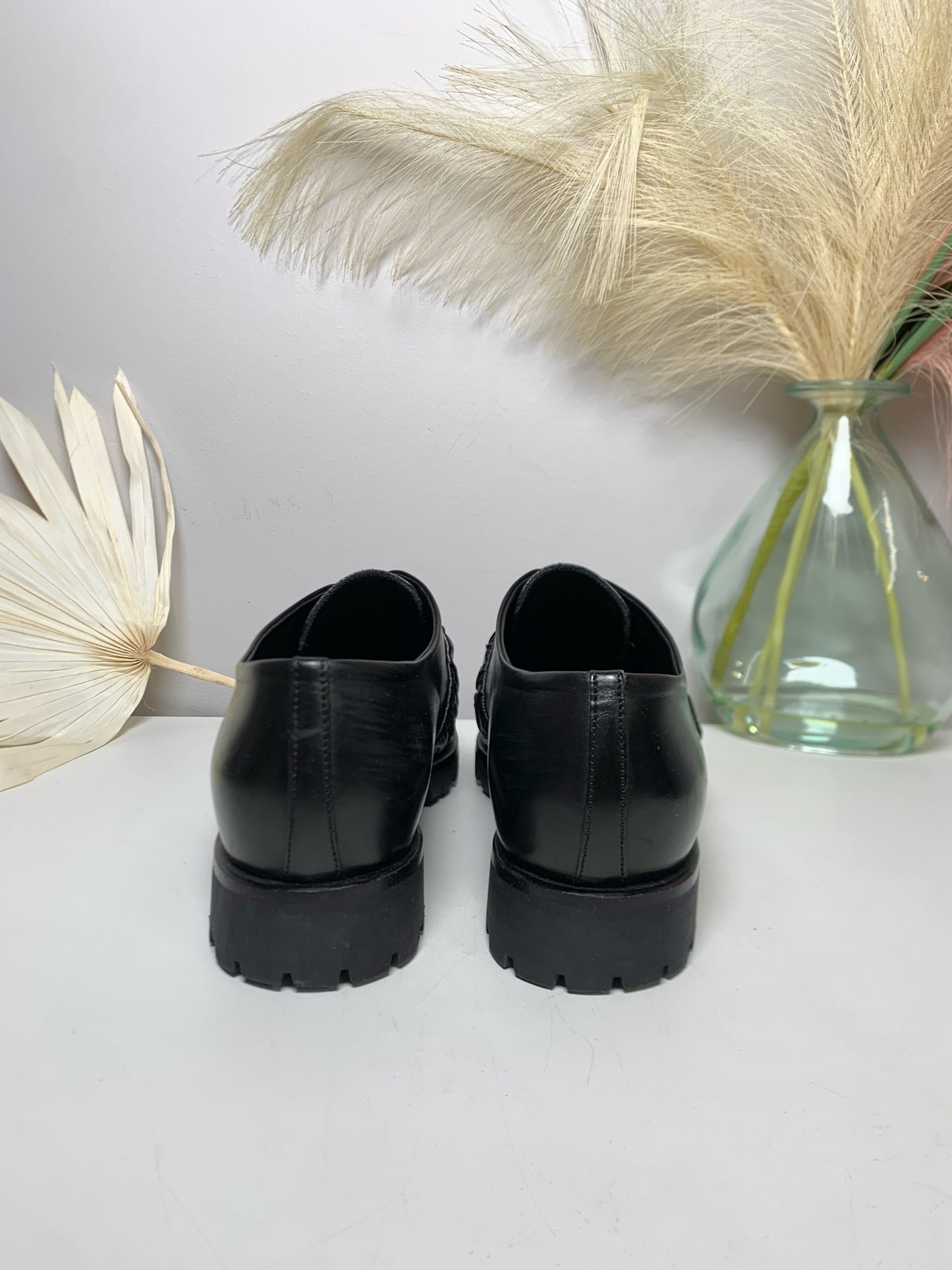W Shoe Size 38.5 Rupert Sanderson Black Leather Loafers