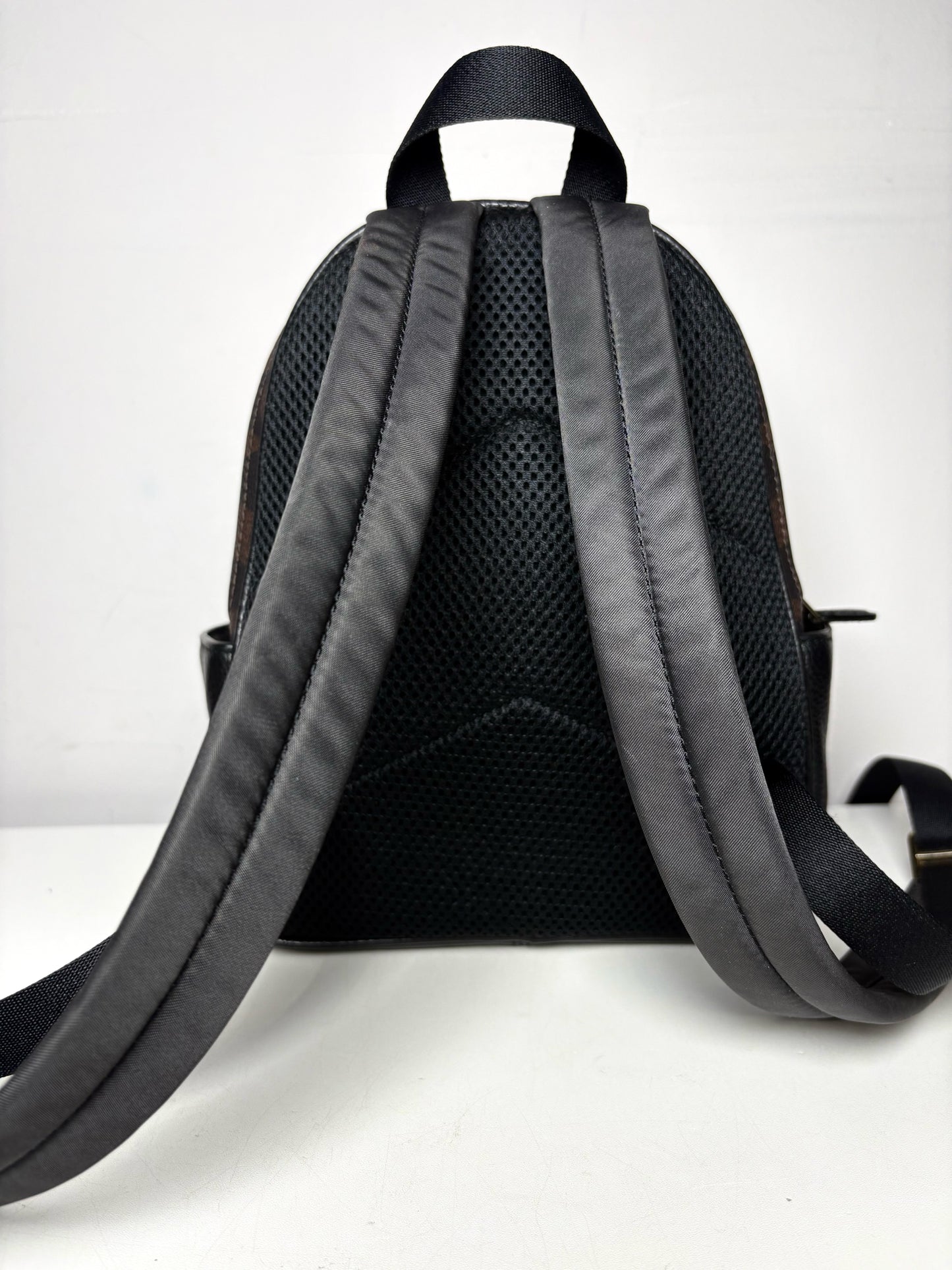 Women's Coach Coated Canvas Pre-owned Black, Brown Backpack