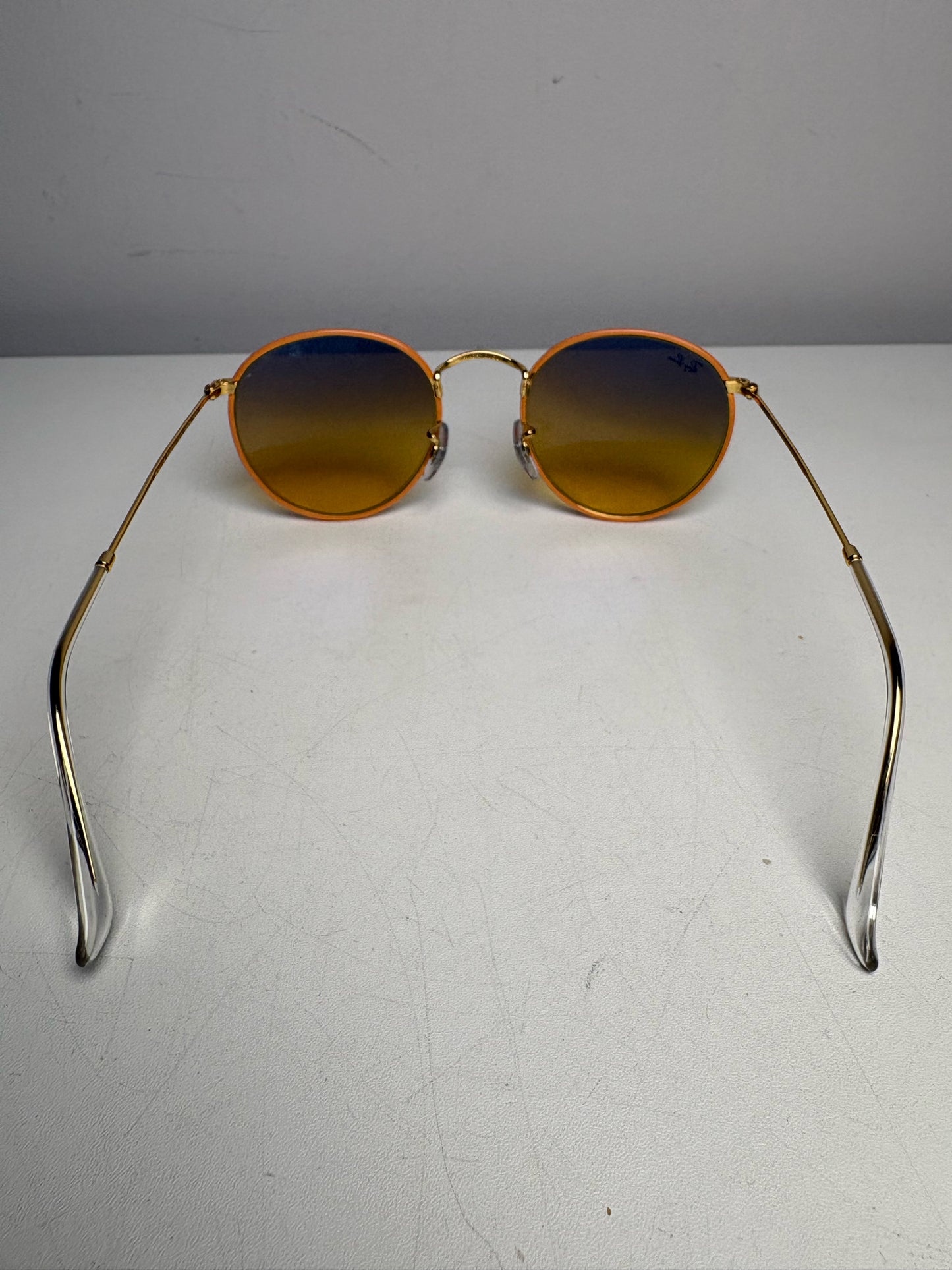 Ray Ban Pre-owned Brown, Gold, Orange Metal Sunglasses