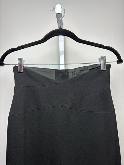 Women Size 36 Chanel Boutique Black Solid Pure Wool Women's Pre-owned Pants