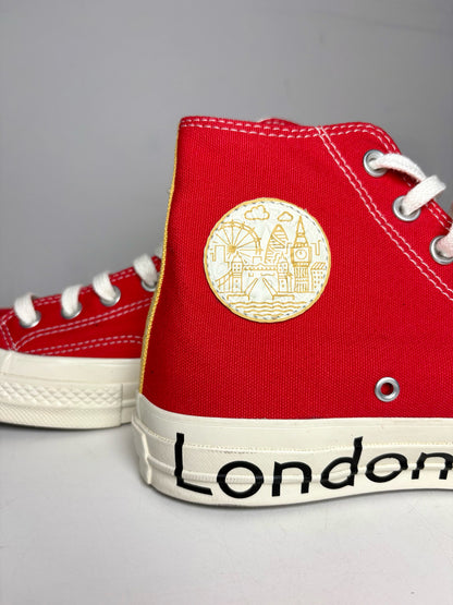 W Shoe Size 9.5 Converse Chuck Taylor Red Canvas Pre-owned, NWOT Sneakers