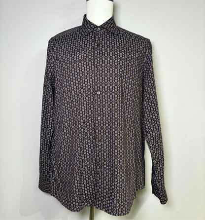 Mens Size 43 Gucci Brown Cotton Horsebit Men's Shirt