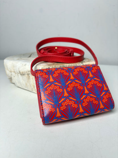 Women's Liberty London Card Case on Strap Red, Blue Pre-owned/NWT