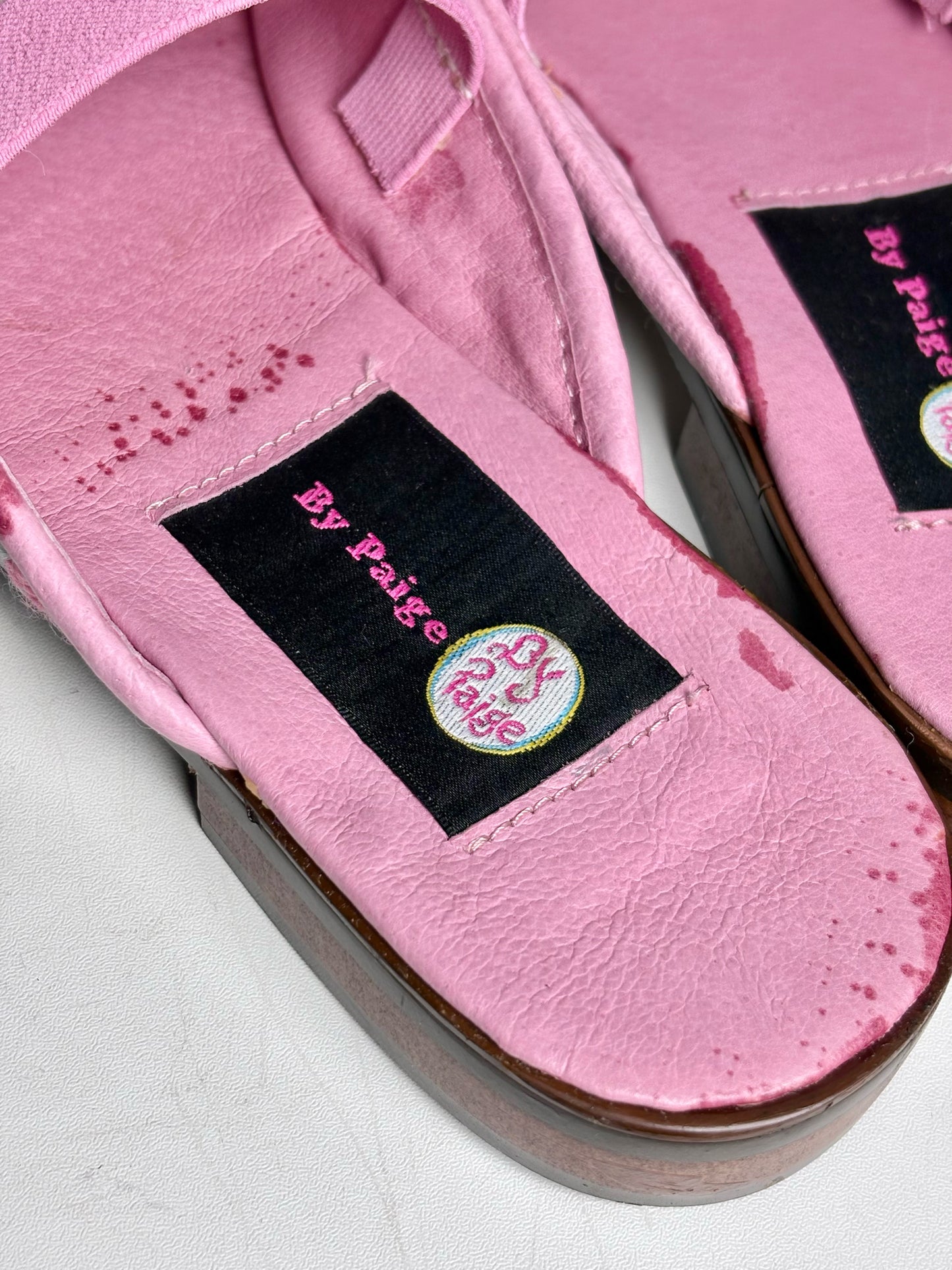 W Shoe Size M By Paige Pink Wool Pre-owned Slip-ons