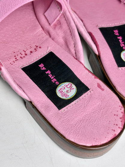 W Shoe Size M By Paige Pink Wool Pre-owned Slip-ons