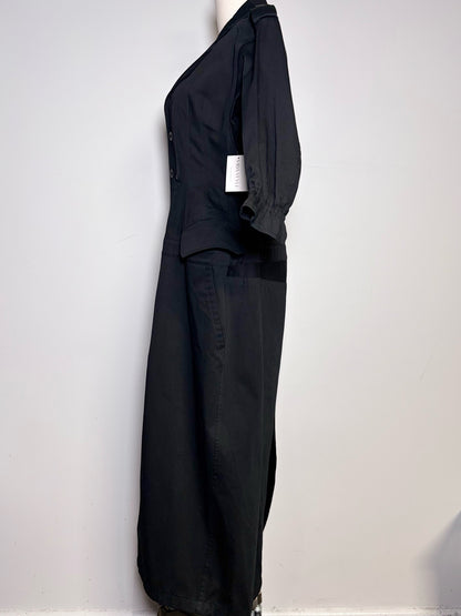 Women Size S (Estimate) Yohji Yamamoto Black Vintage Midi Dress Pre-owned