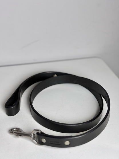 Misc. Accessory Coach Black Cowhide Leather Dog Collar & Leash