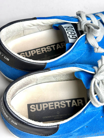W Shoe Size 41 Golden Goose Blue Suede Silver Star Pre-owned Sneakers