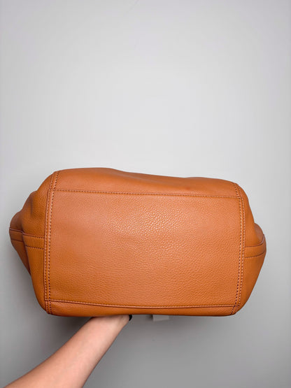 Tory Burch Solid Leather NWT Cognac Half Moon Purse