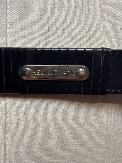 Women's Leather Helmut Lang Leather XS/S Vintage Black Y2K Pre-owned Belt