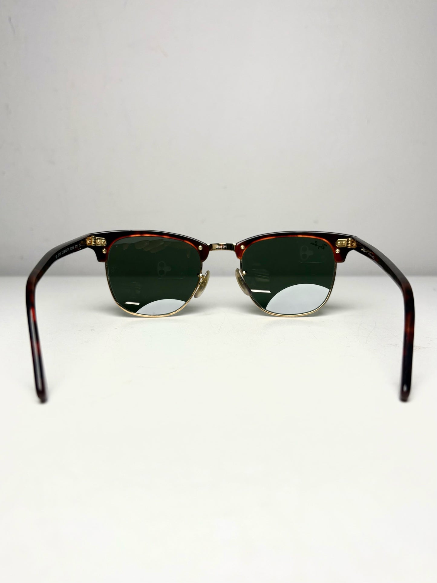 Unisex Ray-Ban RB3016 Clubmaster Brown Tortoiseshell & Gold Pre-Owned Sunglasses