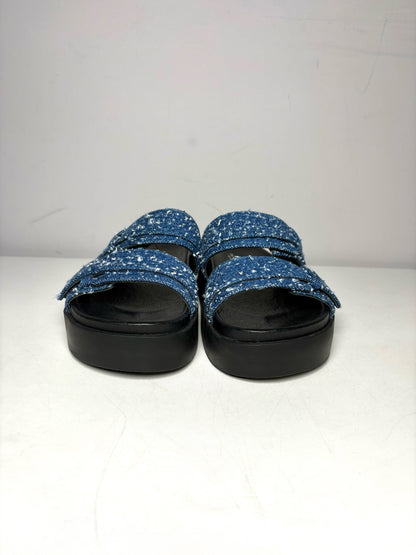 W Shoe Size 37 Rag & Bone Black, blue Leather NWT Sandals
