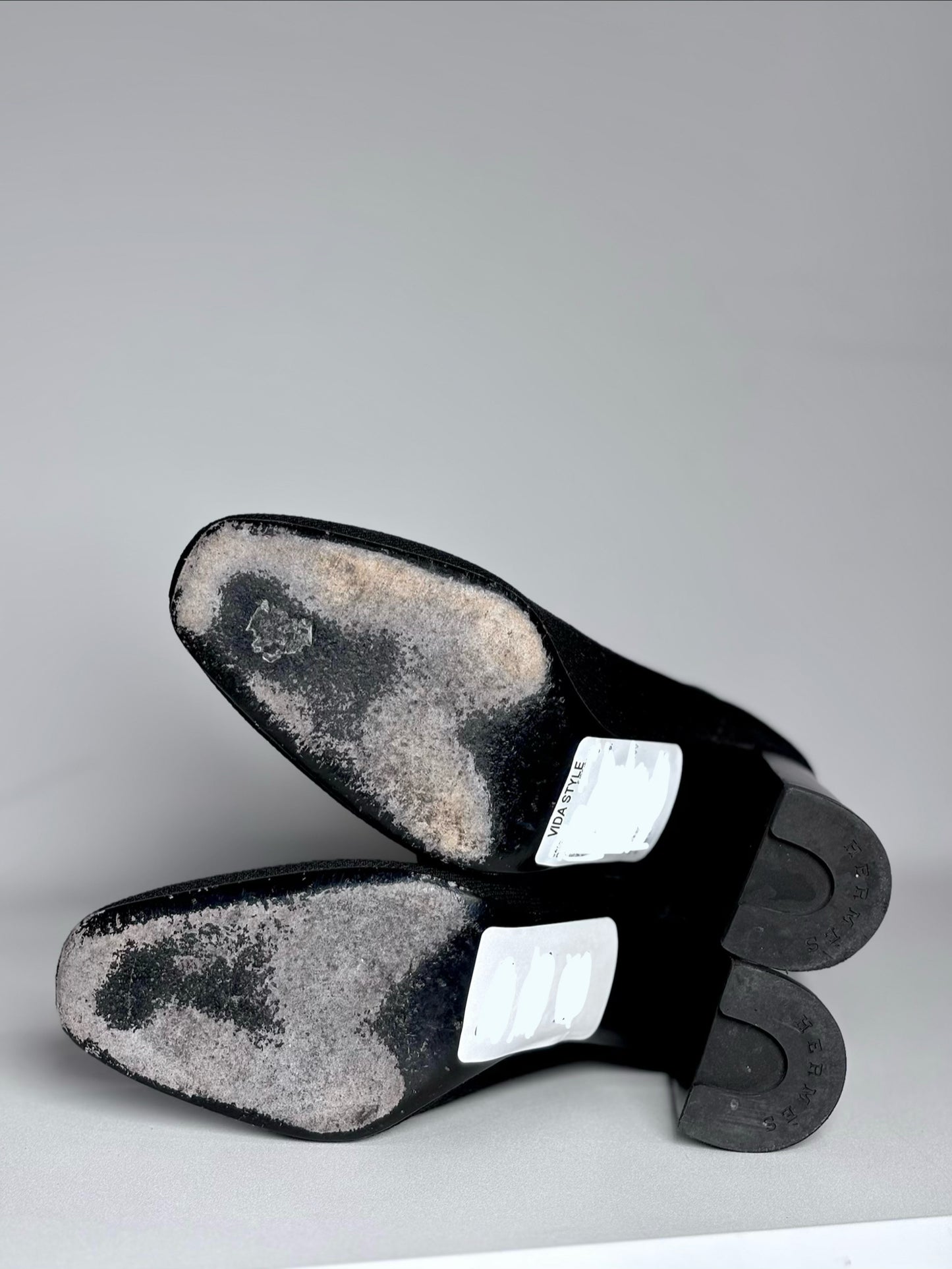 W Shoe Size 36.5 (6.5 US) Hermes Volver 60 Sock Black Ankle Boots