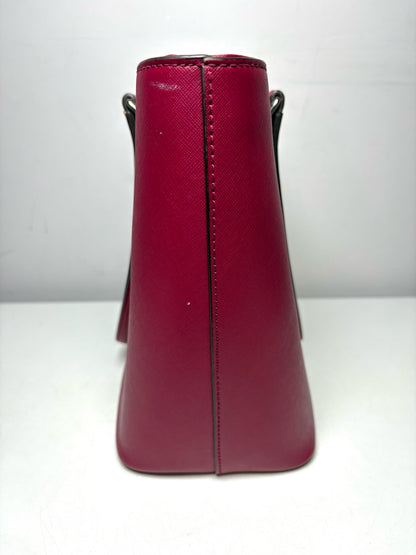 Kate Spade New York Saffiano Leather Pre-owned Raspberry Tote Bag