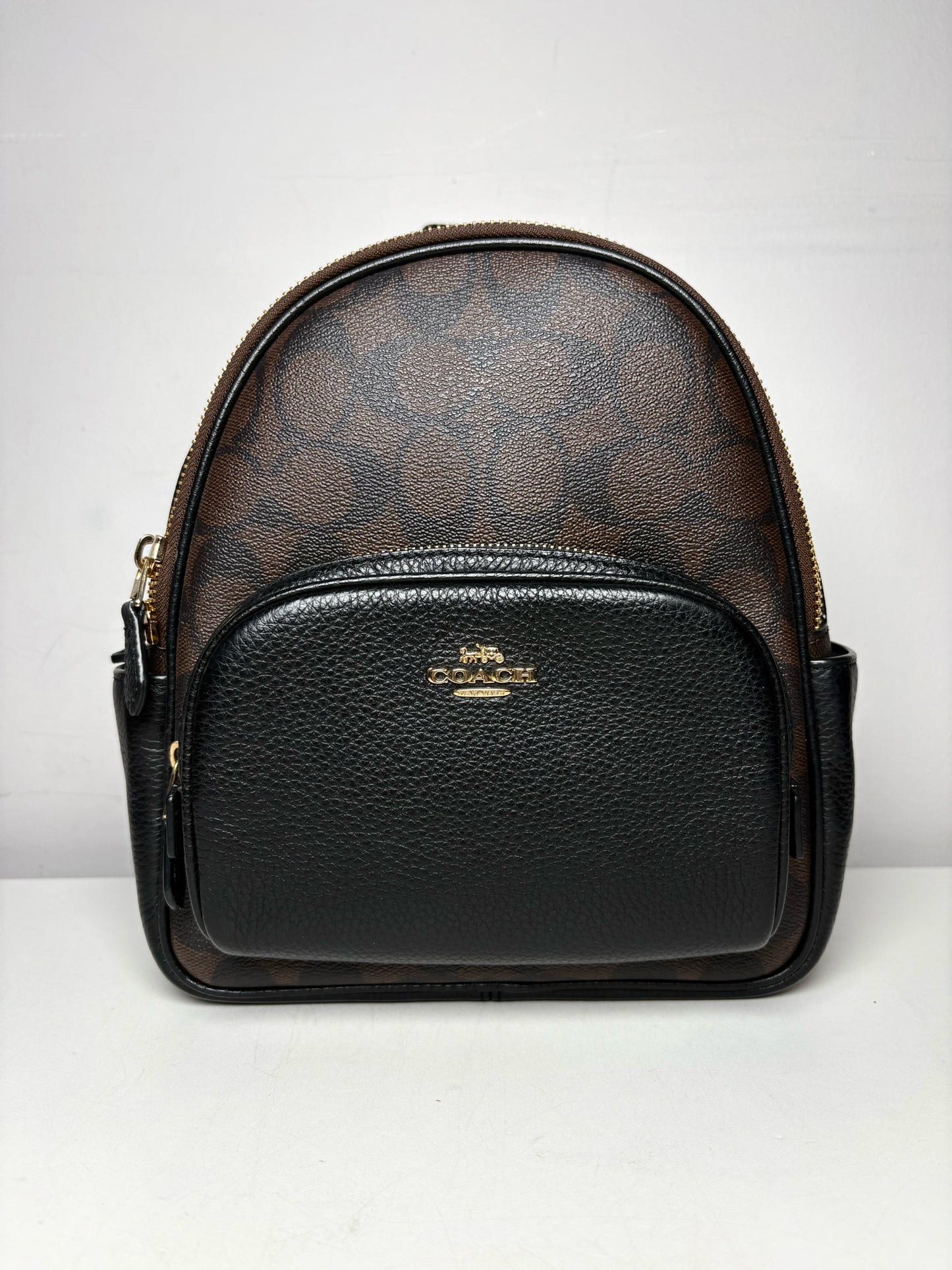 Women's Coach Coated Canvas Pre-owned Black, Brown Backpack