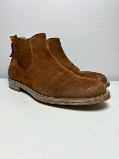 Men's Shoe Size 41 (US 8–8.5) MOMA Cognac Leather & Suede Pre-Owned Boots