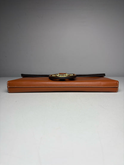 Women's Tory Burch Leather Pre-owned Brown Clutch Purse
