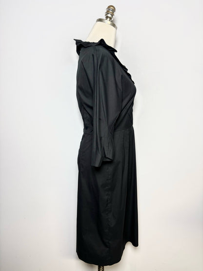 Women Size 42 ( 6 US) Prada Black A-line Cotton Dress