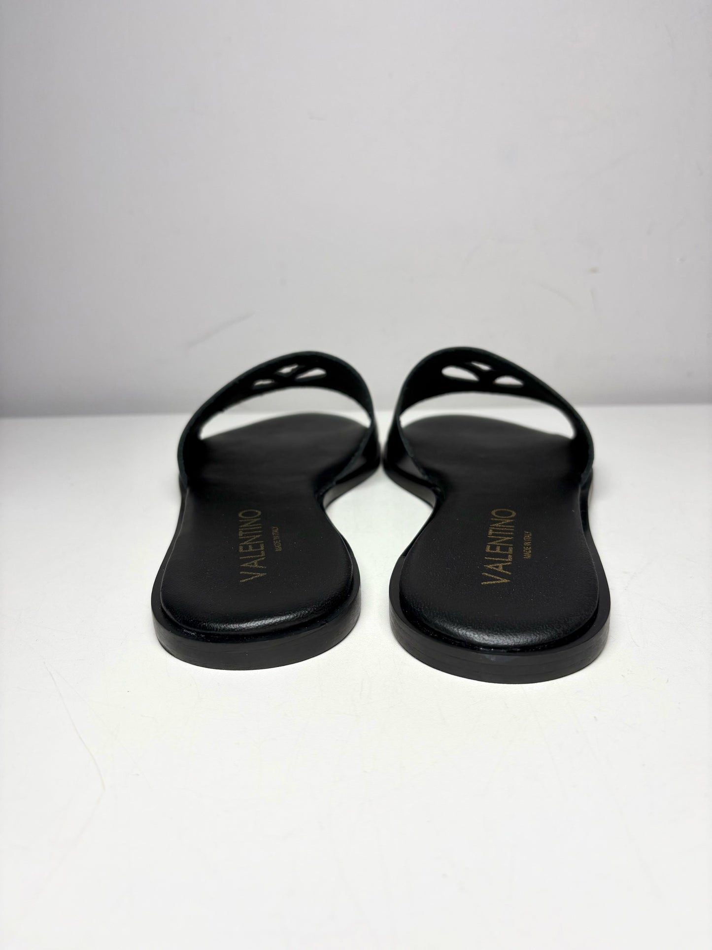 W Shoe Size 8 Mario Valentino Black Leather Cowhide Women's Sandals