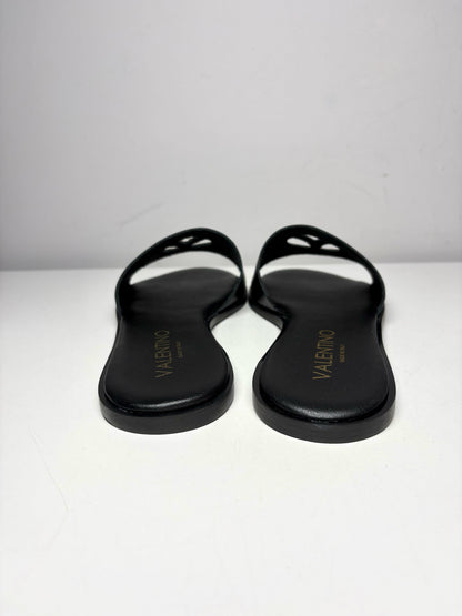 W Shoe Size 8 Mario Valentino Black Leather Cowhide Women's Sandals
