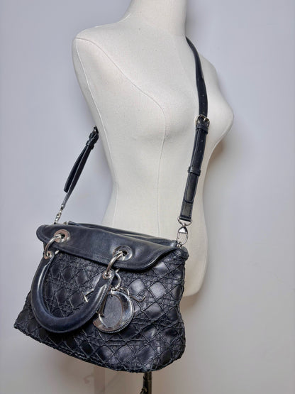 Christian Dior Cannage Stitch Granville Two Handles Satchel