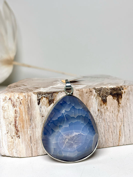 Blue Bluelace Agate No Label Pendant
