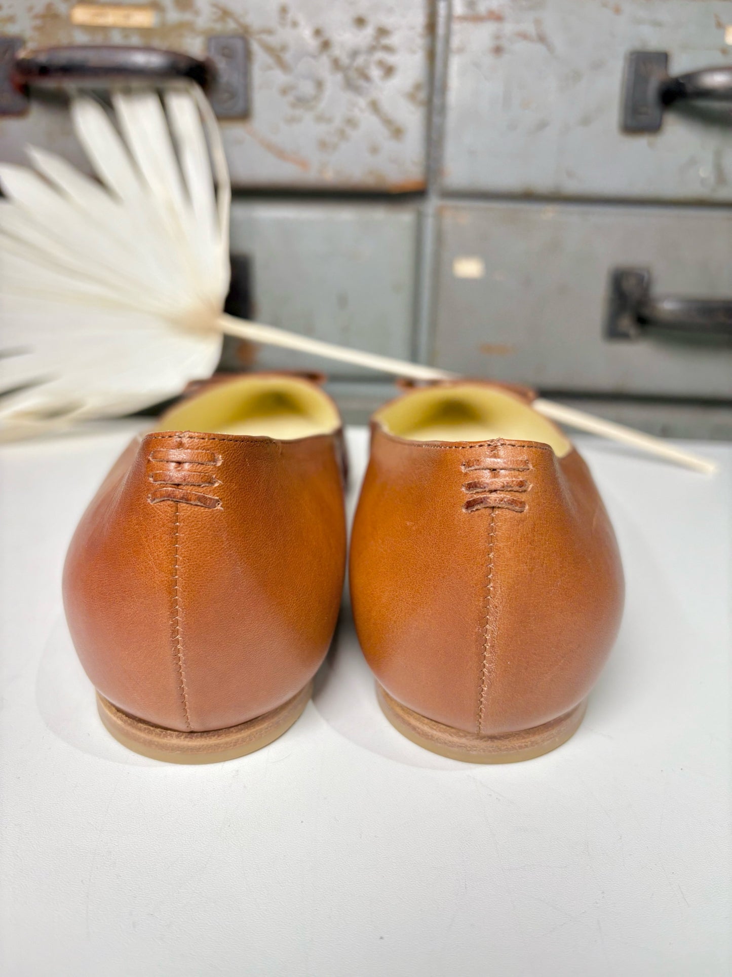 W Shoe Size 41 (10, US) Sarah Flint Cognac Vachetta Leather Flats