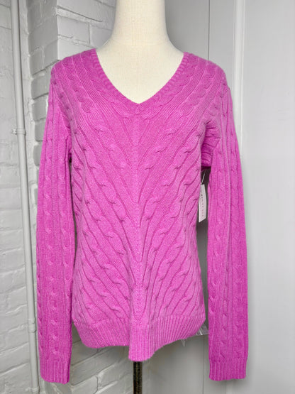 Women Size L Ralph Lauren Black Label Purple Solid Cashmere Sweater