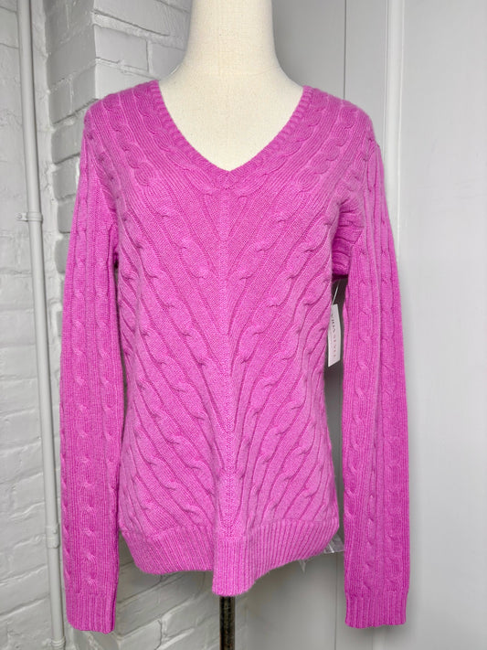 Women Size L Ralph Lauren Black Label Purple Solid Cashmere Sweater
