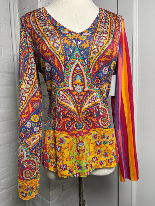 Women Size 42 Etro Orange, red, blue Print Top