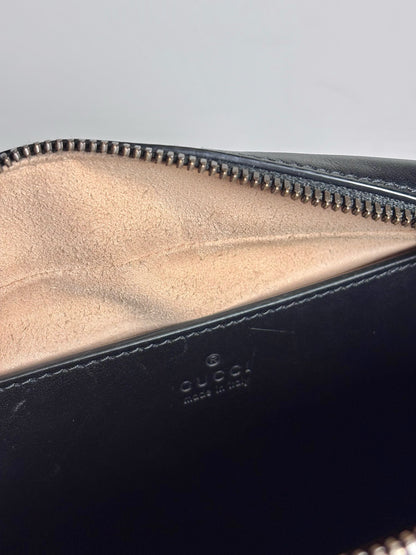 Gucci Marmont Camera Quilted Leather Pre-owned Black Nappa Small Purse Pre-owned