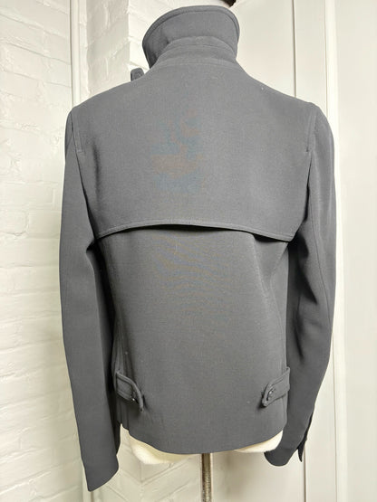 Women Size 40 Sonia Rykiel Black Solid Silk, Wool Vintage Jacket