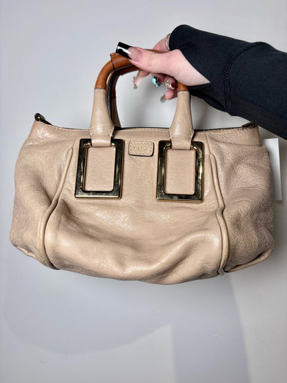 Chloe Solid Leather Pre-owned Beige Small Purse