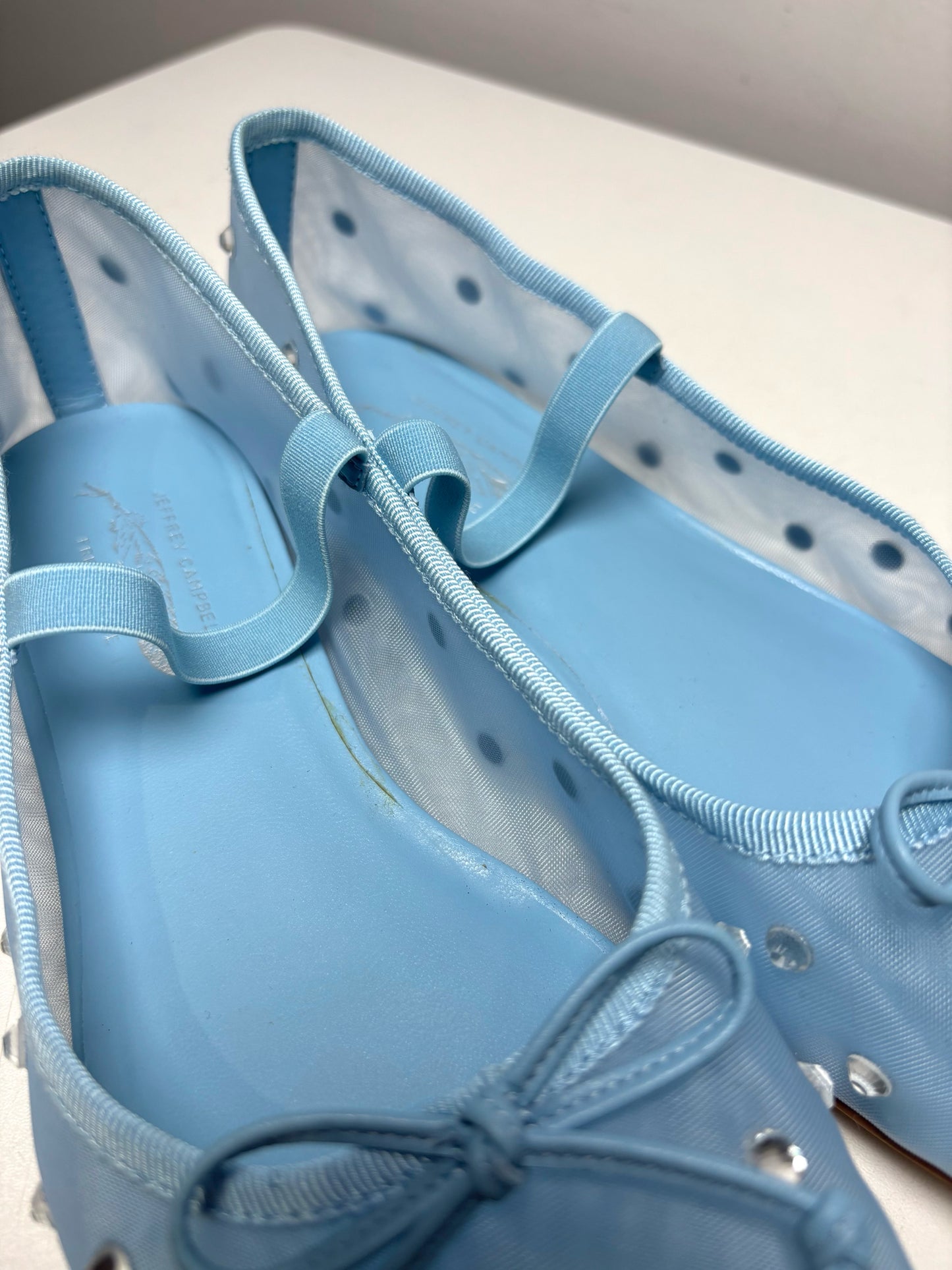 W Shoe Size 7 Jeffrey Campbell Light Blue Synthetic (Unknown) Women's Flats