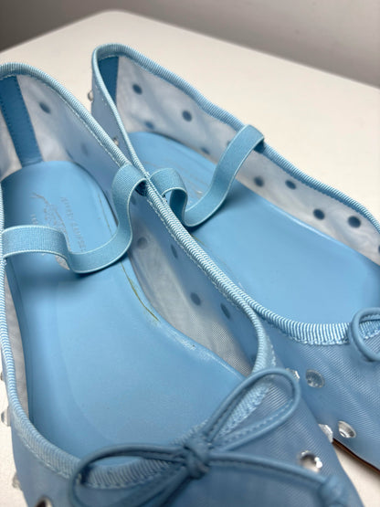W Shoe Size 7 Jeffrey Campbell Light Blue Synthetic (Unknown) Women's Flats