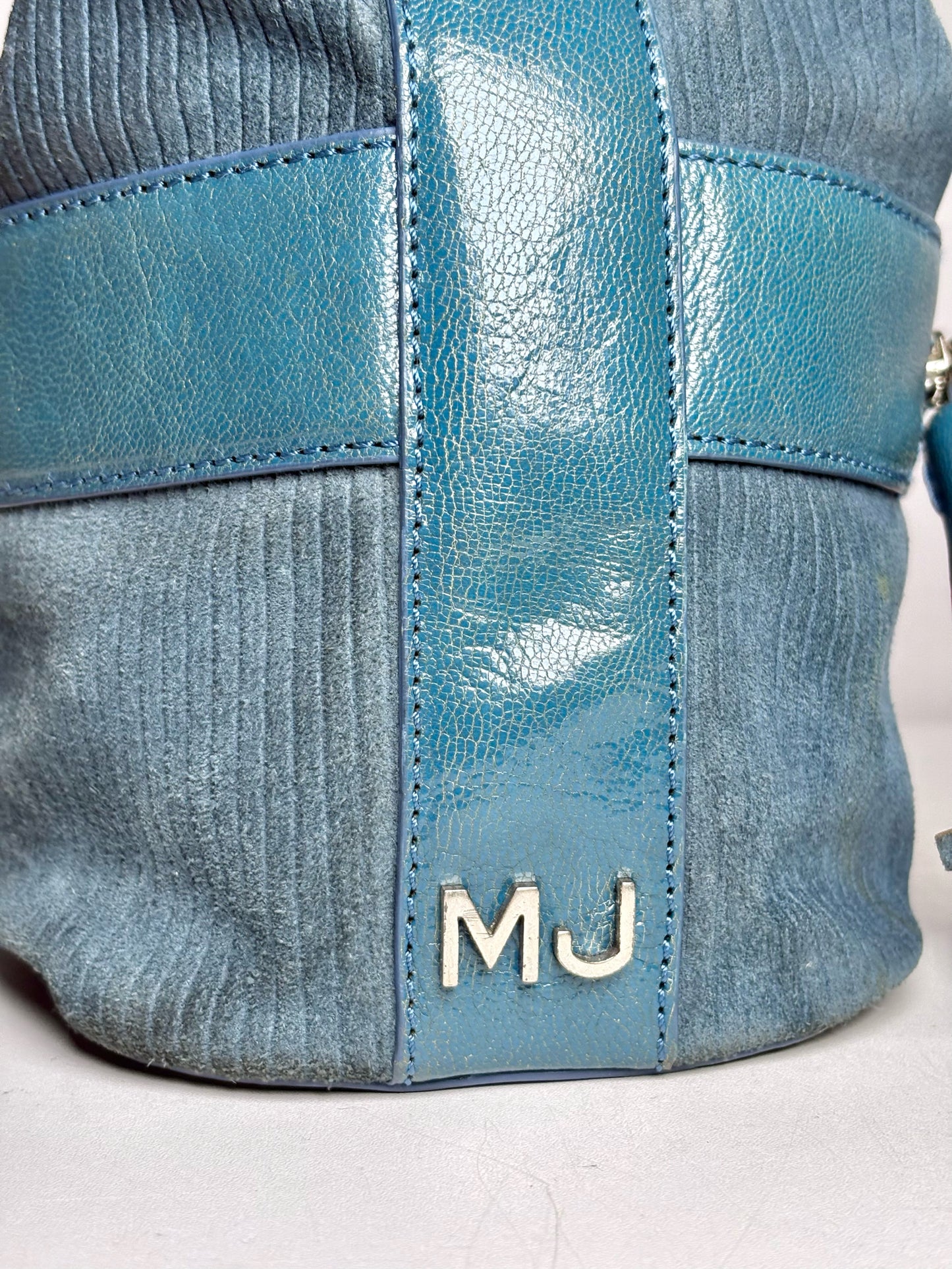 Marc Jacobs Solid Y2K Vintage Pre-owned Teal Fabric/Leather Shoulder Purse