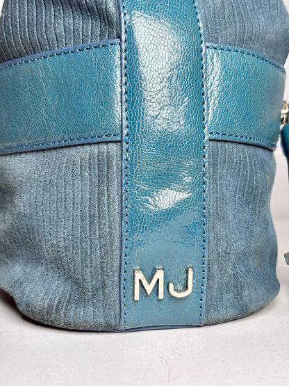 Marc Jacobs Solid Y2K Vintage Pre-owned Teal Fabric/Leather Shoulder Purse