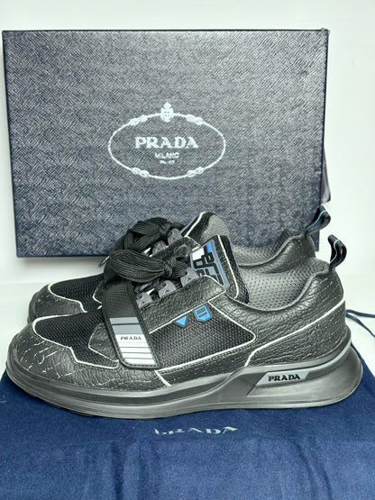 Prada Black Solid Men's Sneakers